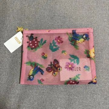 FEILER 페이러 하이디 메쉬 파우치 M 사이즈 핑크