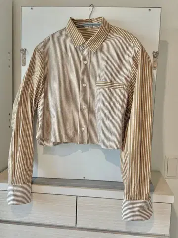 venit 크롭 기장 긴팔 셔츠 38