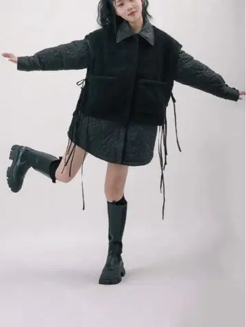 arcana archive 다운 자켓 원피스 꽃무늬