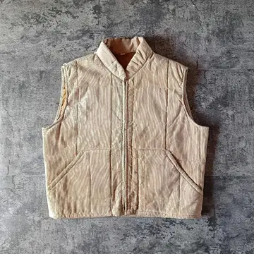 80s USA 코듀로이 지퍼 베스트 퀼팅 베스트