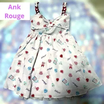 Ank Rouge 옅은 핑크 미니 원피스 캔디 패턴