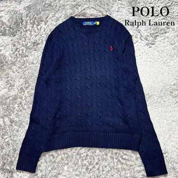 폴로 랄프로렌 현행 케이블 니트 스웨터 네이비 XL 상당