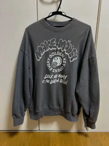 그레이 프린트 맨투맨 F 사이즈 [ 새상품급 ]