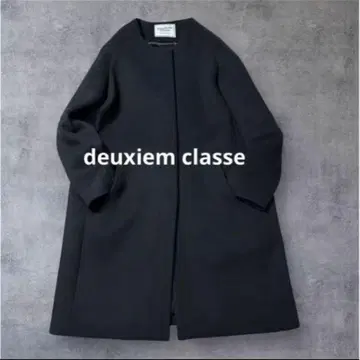 두 번째 클래스 고급 울 인기 스테디셀러 블랙 노카라 비버 코트 루즈핏