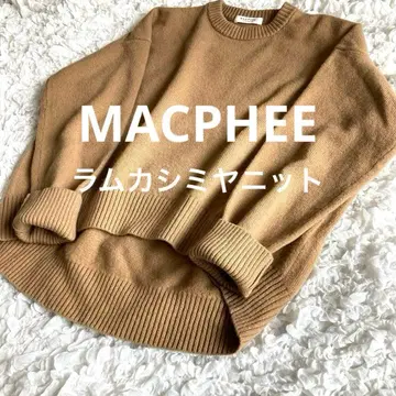 [ 새상품급 ] MACPHEE 라무 캐시미어 크루넥 풀오버 S 브라운
