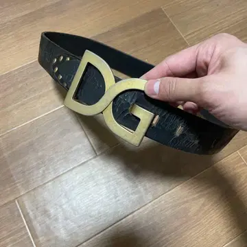 D&G 블랙 가죽 벨트