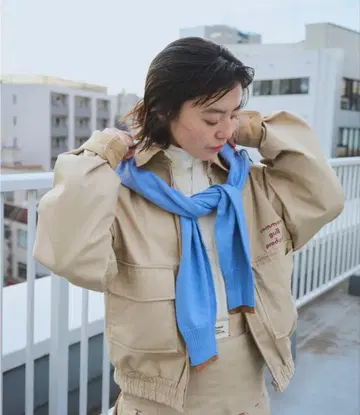 베이지 M 집업 자켓