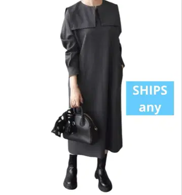 SHIPS any 울 라이크 세일러 칼라 원피스