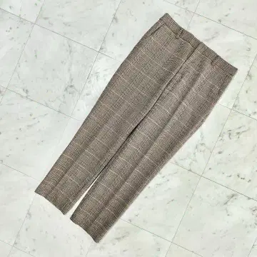 새상품급 IENA 이에나 팬츠 모 100% 브라운 블랙 38