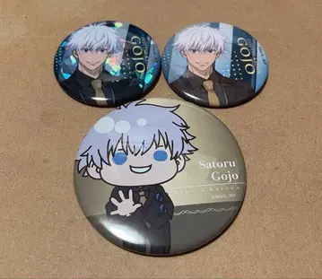 주술회전 고죠 사토루 트레이딩 캔뱃지 시부야 모디 마루이 팝업 3점