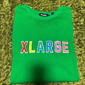 XLARGE 컬러풀 로고 T셔츠 그린