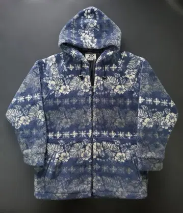 90s PIKO 하이비스커스 올 패턴 보아 플리스 자켓