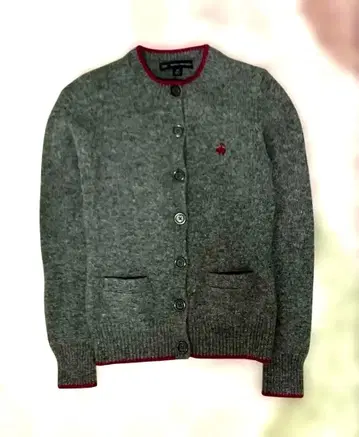 Brooks Brothers 울 가디건 크루넥 포켓 S