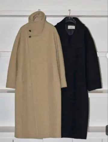 투데이풀 스탠드 카라 울 코트 BLACK