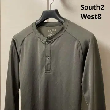 South2 West8 하프 버튼 롱티 긴팔 남성용 S