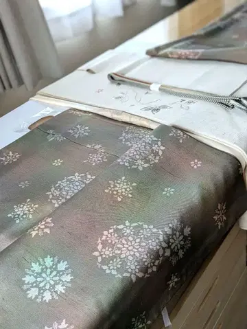 순수 실크 상다이  꽃 환 문양용