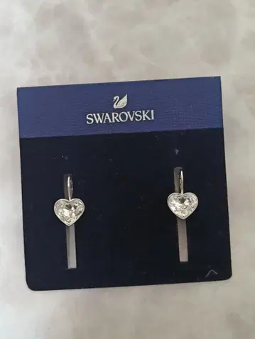 Swarovski 하트형 크리스탈 귀걸이
