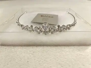 Bliss 실버 크리스탈 티아라