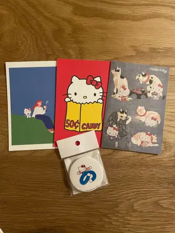 헬로키티전 엽서&캔뱃지