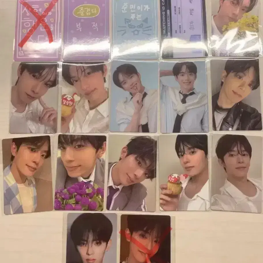 Boys Planet Exhibition Archive Lip Usang Hyun Won Junmin Yoon Min Kangmin ID Card Lucky Card