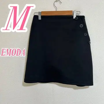 EMODA 에모다 블랙 스커트 깔끔한 오피스 무릎 기장