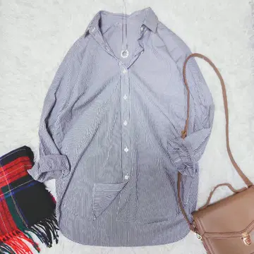 새상품급 두지엠 클라세 washer 셔츠 스트라이프 블루 루즈핏