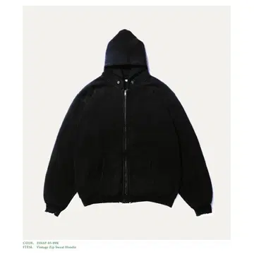 A.PRESSE 빈티지 집 스웻 후디 사이즈 3