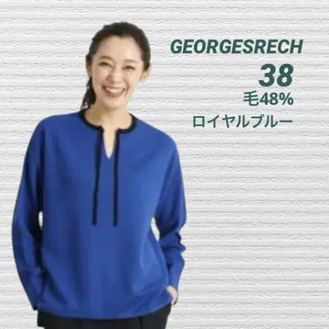 GEORGESRECH 리본 디자인 긴팔 니트 로얄 블루 38