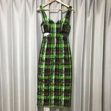 MAISON SPECIAL 시어 체크 원피스