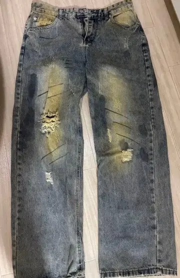 데미지 가공 빈티지 데님