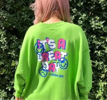 GREAT DAY SWEAT 원피스 맨투맨 캐파 그린