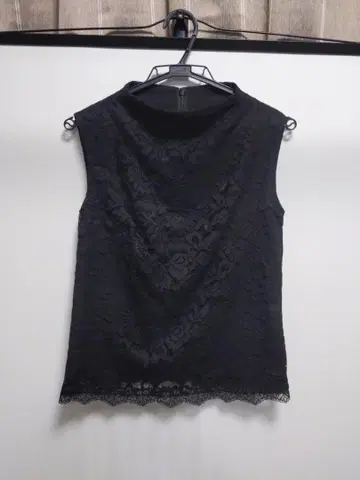 핑키&다이앤 블라우스 레이스 블랙 38 M 9호 보틀넥