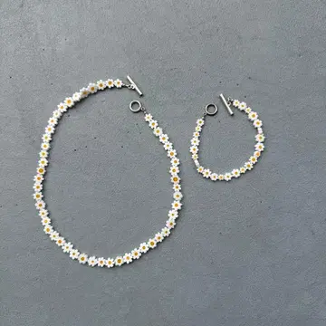 [ ROSETTA PRAYER ] 꽃 비즈 목걸이 & 팔찌