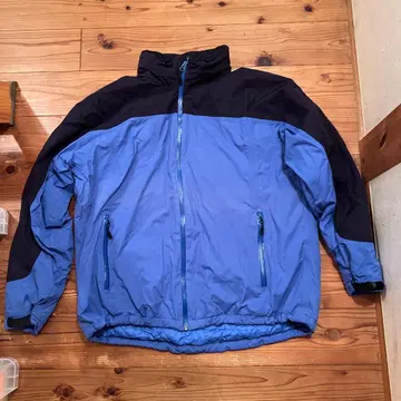 LANDS'END 구제 의류 나일론 풀집업 자켓 파랑 블랙