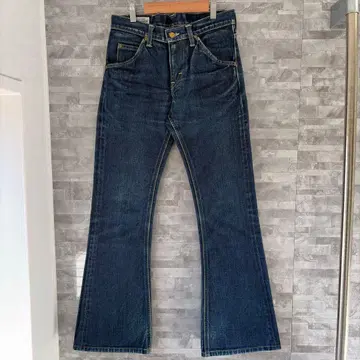 리 벨보텀 데님 부츠컷 플레어 데님 청바지 다크 네이비