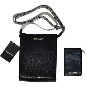 택 포함 Guy Laroche 소가죽 숄더백 카드 케이스 포함