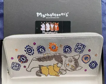 미사용 새상품 맨해트너즈 라운드 지퍼 장지갑 [미케짱 엄마]