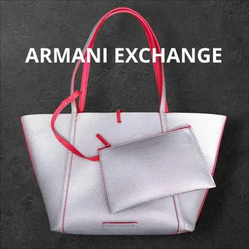 ARMANI EXCHANGE 리버서블 토트백 실버 A4