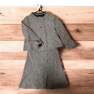 INDIVI 트위드 수트 자켓 스커트 세트