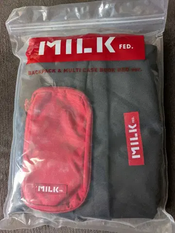 밀크 페도 백팩 & 멀티 케이스북 RED ver.