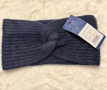 캐시미어 100% 헤어밴드 다크 블루 몽골산