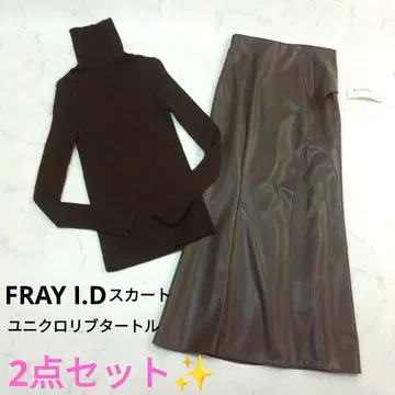 인기 랭킹 프레이 아이디 에코 가죽 머메이드 스커트 유니클로 니트