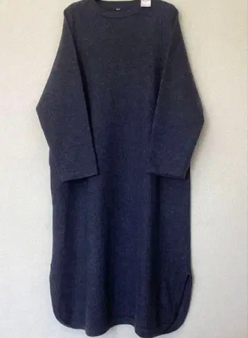 45R 저지 플라노 원피스 네이비 프리 사이즈