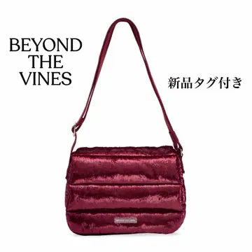 택 포함 새상품 숄더백 라메 빨간색 보르도 와인 레드 포인트 컬러 캐주얼