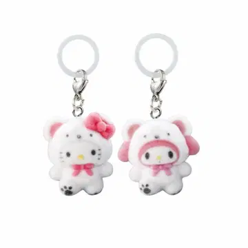 산리오 캐릭터 표식 액세서리 폭신폭신 스노우 키티 & 마이멜로디