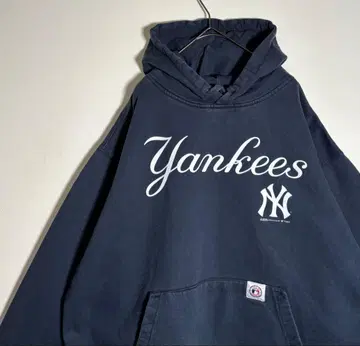 Stitches MLB 뉴욕 양키스 프린트 속기모 후드티