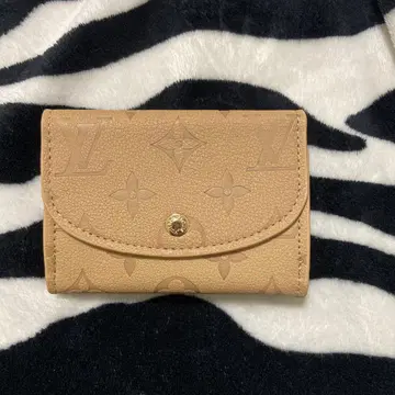 이단 접이식 지갑 베이지