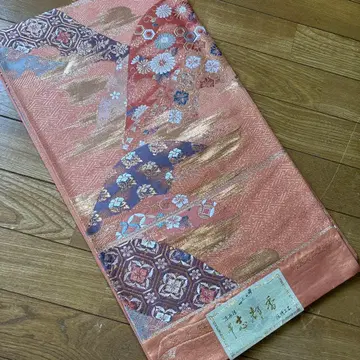 순수 실크 전통 공예 노이긴 시즈카 니시진 비단 금은사박 후쿠로 오비