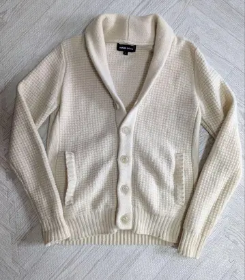 THREE DOTS 캐시미어 혼방 아이보리 가디건 S