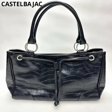 까스텔바작 핸드백 악어 엠보싱 블랙 숄더 가능